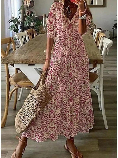 Eleen | Figursmigrende boho maxikjole