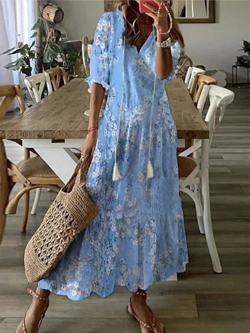 Eleen | Figursmigrende boho maxikjole