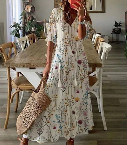 Eleen | Figursmigrende boho maxikjole