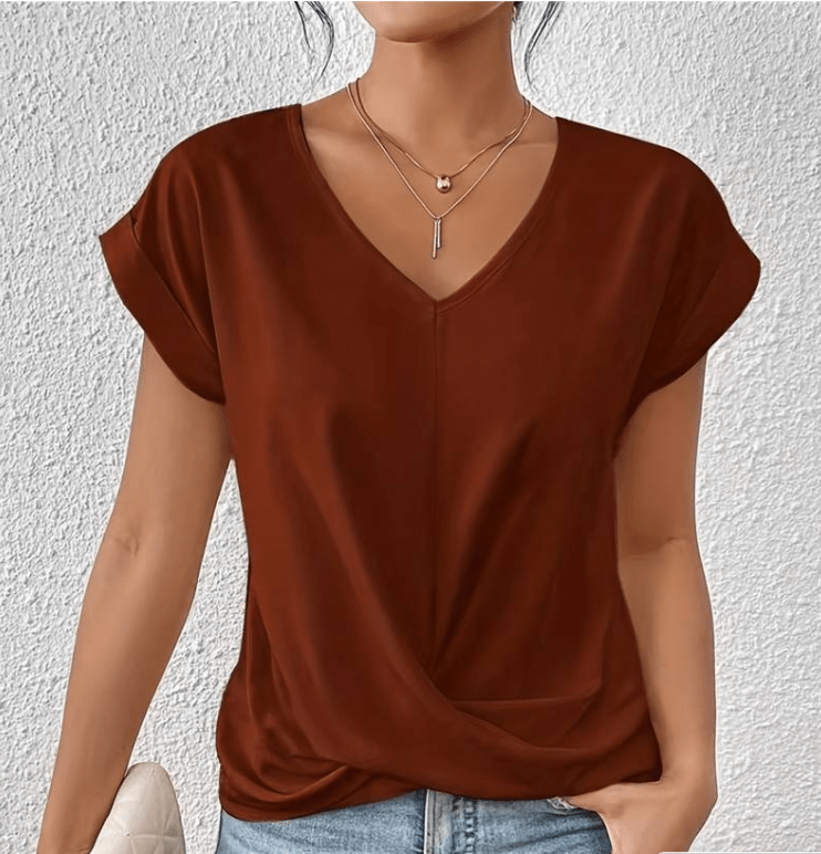 Luna | Mave-flatterende V-hals top
