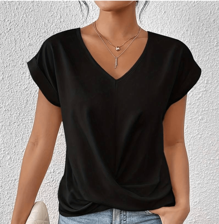 Luna | Mave-flatterende V-hals top