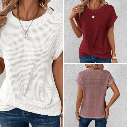 Lana | Mave-flatterende vaffelstrikket top